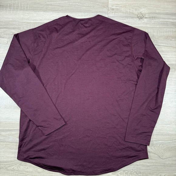 BYLT Premium Basics Performance Drop Cut Long Sleeve Shirt 2XL‎ Men's Top Purple - Picture 4 of 6